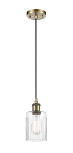 Cord Hung 4.5" Hadley Mini Pendant - Drum Clear Glass - Choice of Finish And Incandesent Or LED Bulbs