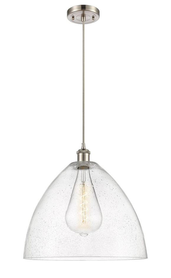 1-Light Seedy Ballston Dome Glass - Choice of LED Or Incandescnt Bulbs And Finishes LED