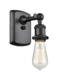 516-1W-BK 1-Light 4.5" Matte Black Sconce - Bare Bulb - LED Bulb - Dimmensions: 4.5 x 5.5 x 7 - Glass Up or Down: Yes