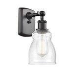 516-1W-OB-G394 1-Light 4.5" Oil Rubbed Bronze Sconce - Seedy Ellery Glass - LED Bulb - Dimmensions: 4.5 x 6.5 x 9 - Glass Up or Down: Yes