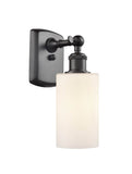516-1W-OB-G801 1-Light 3.875" Oil Rubbed Bronze Sconce - Matte White Clymer Glass - LED Bulb - Dimmensions: 3.875 x 6 x 12 - Glass Up or Down: Yes