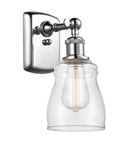 516-1W-PC-G392 1-Light 4.5" Polished Chrome Sconce - Clear Ellery Glass - LED Bulb - Dimmensions: 4.5 x 6.5 x 9 - Glass Up or Down: Yes