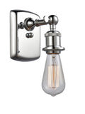 516-1W-PC 1-Light 4.5" Polished Chrome Sconce - Bare Bulb - LED Bulb - Dimmensions: 4.5 x 5.5 x 7 - Glass Up or Down: Yes