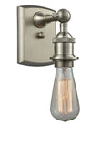 516-1W-SN 1-Light 4.5" Brushed Satin Nickel Sconce - Bare Bulb - LED Bulb - Dimmensions: 4.5 x 5.5 x 7 - Glass Up or Down: Yes