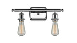 516-2W-PC 2-Light 16" Polished Chrome Bath Vanity Light - Bare Bulb - LED Bulb - Dimmensions: 16 x 6 x 7 - Glass Up or Down: Yes