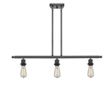 516-3I-OB 3-Light 36" Oil Rubbed Bronze Island Light - Bare Bulb - LED Bulb - Dimmensions: 36 x 2.125 x 5<br>Minimum Height : 13.375<br>Maximum Height : 37.375 - Sloped Ceiling Compatible: Yes