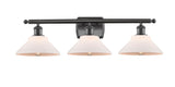 516-3W-OB-G131 3-Light 26" Oil Rubbed Bronze Bath Vanity Light - Matte White Orwell Glass - LED Bulb - Dimmensions: 26 x 10 x 10 - Glass Up or Down: Yes