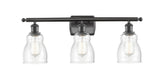 516-3W-OB-G394 3-Light 26" Oil Rubbed Bronze Bath Vanity Light - Seedy Ellery Glass - LED Bulb - Dimmensions: 26 x 6.5 x 9 - Glass Up or Down: Yes