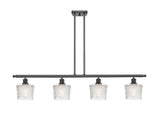 516-4I-OB-G402 4-Light 48" Oil Rubbed Bronze Island Light - Clear Niagra Glass - LED Bulb - Dimmensions: 48 x 6.5 x 11<br>Minimum Height : 17.875<br>Maximum Height : 41.875 - Sloped Ceiling Compatible: Yes