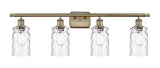 516-4W-AB-G352 4-Light 36" Antique Brass Bath Vanity Light - Clear Waterglass Candor Glass - LED Bulb - Dimmensions: 36 x 8 x 11 - Glass Up or Down: Yes