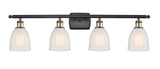 516-4W-BAB-G441 4-Light 36" Black Antique Brass Bath Vanity Light - White Brookfield Glass - LED Bulb - Dimmensions: 36 x 8 x 11 - Glass Up or Down: Yes