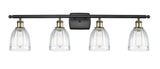 516-4W-BAB-G442 4-Light 36" Black Antique Brass Bath Vanity Light - Clear Brookfield Glass - LED Bulb - Dimmensions: 36 x 8 x 11 - Glass Up or Down: Yes