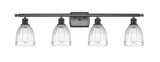 516-4W-OB-G442 4-Light 36" Oil Rubbed Bronze Bath Vanity Light - Clear Brookfield Glass - LED Bulb - Dimmensions: 36 x 8 x 11 - Glass Up or Down: Yes