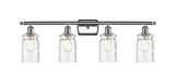 516-4W-PC-G352 4-Light 36" Polished Chrome Bath Vanity Light - Clear Waterglass Candor Glass - LED Bulb - Dimmensions: 36 x 8 x 11 - Glass Up or Down: Yes