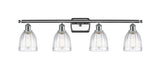 516-4W-PC-G442 4-Light 36" Polished Chrome Bath Vanity Light - Clear Brookfield Glass - LED Bulb - Dimmensions: 36 x 8 x 11 - Glass Up or Down: Yes