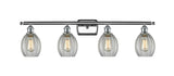 516-4W-PC-G82 4-Light 36" Polished Chrome Bath Vanity Light - Clear Eaton Glass - LED Bulb - Dimmensions: 36 x 8 x 11 - Glass Up or Down: Yes