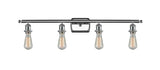 516-4W-PC 4-Light 36" Polished Chrome Bath Vanity Light - Bare Bulb - LED Bulb - Dimmensions: 36 x 6 x 5 - Glass Up or Down: Yes