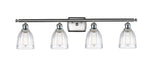 516-4W-SN-G442 4-Light 36" Brushed Satin Nickel Bath Vanity Light - Clear Brookfield Glass - LED Bulb - Dimmensions: 36 x 8 x 11 - Glass Up or Down: Yes