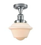 517-1CH-PC-G531 1-Light 7.5" Polished Chrome Semi-Flush Mount - Matte White Cased Small Oxford Glass - LED Bulb - Dimmensions: 7.5 x 7.5 x 11 - Sloped Ceiling Compatible: No