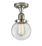 517-1CH-AB-G202-6-LED 6" 1-Light Antique Brass LED Semi-Flush Mount LED
