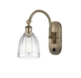 518-1W-AB-G442 1-Light 5.75" Antique Brass Sconce - Clear Brookfield Glass - LED Bulb - Dimmensions: 5.75 x 12.875 x 12.75 - Glass Up or Down: Yes