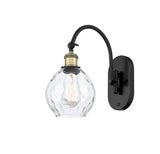 518-1W-BAB-G362 1-Light 6" Black Antique Brass Sconce - Clear Small Waverly Glass - LED Bulb - Dimmensions: 6 x 13 x 12.25 - Glass Up or Down: Yes