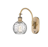 518-1W-BB-G1215-6 1-Light 6" Brushed Brass Sconce - Clear Athens Water Glass 6" Glass - LED Bulb - Dimmensions: 6 x 13 x 11.75 - Glass Up or Down: Yes