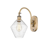 1-Light 8" Antique Brass Sconce - Seedy Cindyrella 8" Glass LED - w/Switch
