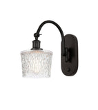 518-1W-OB-G402 1-Light 6.5" Oil Rubbed Bronze Sconce - Clear Niagra Glass - LED Bulb - Dimmensions: 6.5 x 13.25 x 12.25 - Glass Up or Down: Yes