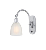 1-Light 5.75" Brookfield Sconce - Drum White Glass LED - w/Switch