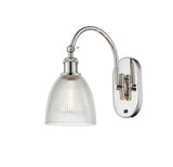 518-1W-PN-G382 1-Light 6" Polished Nickel Sconce - Clear Castile Glass - LED Bulb - Dimmensions: 6 x 13 x 12.75 - Glass Up or Down: Yes