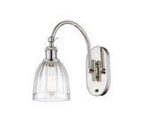 518-1W-PN-G442 1-Light 5.75" Polished Nickel Sconce - Clear Brookfield Glass - LED Bulb - Dimmensions: 5.75 x 12.875 x 12.75 - Glass Up or Down: Yes