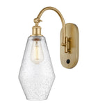 1-Light 7" Antique Brass Sconce - Seedy Cindyrella 7" Glass LED - w/Switch
