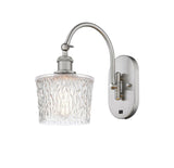 518-1W-SN-G402 1-Light 6.5" Brushed Satin Nickel Sconce - Clear Niagra Glass - LED Bulb - Dimmensions: 6.5 x 13.25 x 12.25 - Glass Up or Down: Yes