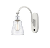 518-1W-WPC-G392 1-Light 5.3" White and Polished Chrome Sconce - Clear Ellery Glass - LED Bulb - Dimmensions: 5.3 x 12.375 x 12.75 - Glass Up or Down: Yes