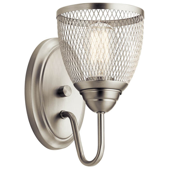 Kichler Lighting 52274NI Voclain 1 Light Wall Sconce with Mesh Shade Brushed Nickel