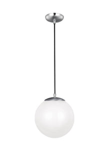 602093S-04 Leo - Hanging Globe Satin Aluminum Medium LED Pendant