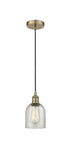 Cord Hung 5" Caledonia Mini Pendant - Bell-Urn Mica Glass - Choice of Finish And Incandesent Or LED Bulbs