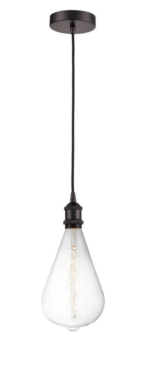 Oil Rubbed Bronze Edison 1 Light 15 inch Mini Pendant - No Shade - Vintage Dimmable Bulb Included
