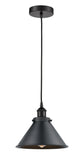 Cord Hung 10" Matte Black Mini Pendant - Matte Black Briarcliff Shade LED - Best Seller
