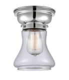 623-1F-PC-G192 1-Light 6.25" Polished Chrome Flush Mount - Clear Bellmont Glass - LED Bulb - Dimmensions: 6.25 x 6.25 x 7.65 - Sloped Ceiling Compatible: No