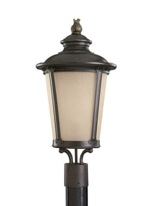 82240-780 Cape May Burled Iron 1-Light Outdoor Post Lantern