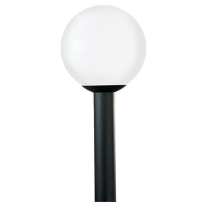 8254-68 Outdoor Globe White Plastic 1-Light Outdoor Post Lantern