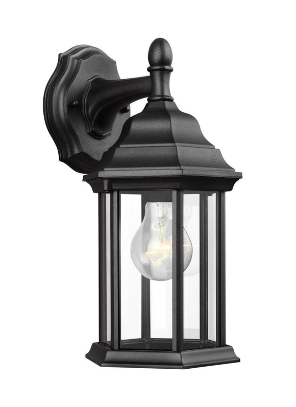8338701-12 Sevier Black Small 1-Light Downlight Outdoor Wall Lantern