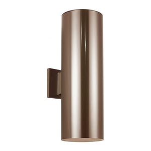8313902-10 Outdoor Cylinders Bronze Large 2-Light Outdoor Wall Lantern