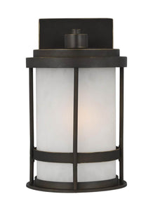 8590901-71 Generation Brands Wilburn Antique Bronze Small 1-Light Outdoor Wall Lantern