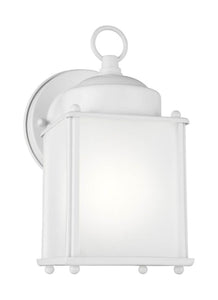 8592001-15 New Castle White 1-Light Outdoor Wall Lantern