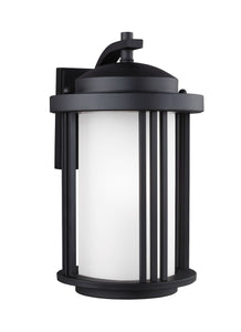 8747901-12 Crowell Black Medium 1-Light Outdoor Wall Lantern