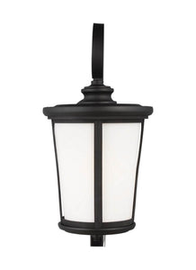 8819301-12 Generation Brands Eddington Black Extra Large 1-Light Outdoor Wall Lantern Cased Opal Etched-++-+-íGlass
