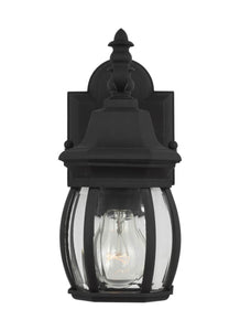 88203-12 Generation Brands Wynfield Black Small 1-Light Outdoor Wall Lantern Clear Beveled-++-+-íGlass